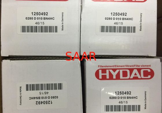 1251451, 0240D003ON/-V Reemplazo del elemento del filtro de presión Hydac 0240D 0260D 0280D Serie ISO aprobada
