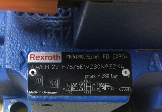 Válvula direccional del carrete de R900952469 4WEH22H7X/6EW230N9S2K4 4WEH22H76/6EW230N9S2K4 con la impulsión electrohidráulica