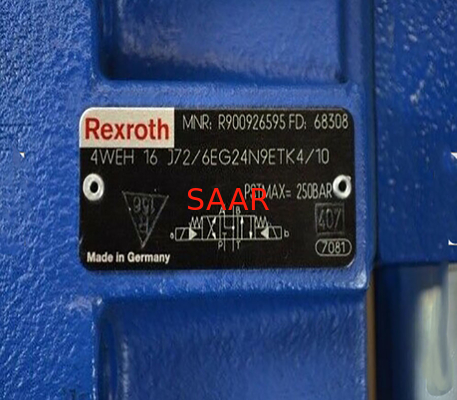 R900926595 4 WEH 16 J 72/6 EG. 24N9ETK4/10 4 WEH 16 J 7 válvula direccional del carrete de X/6 EG. 24N9ETK4/10 Rexroth