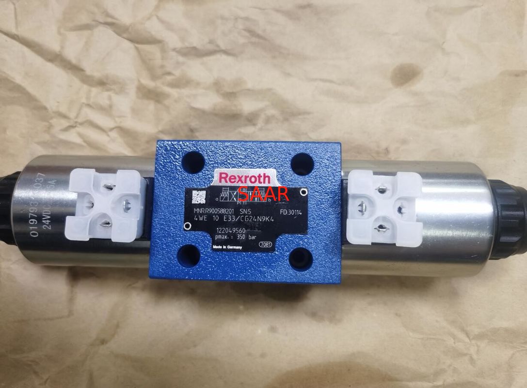 Las válvulas de bobina direccionales de Rexroth R900588201 4WE10E3X/CG24N9K4 4WE10E33/CG24N9K4 operadas directamente con accionamiento de solenoide