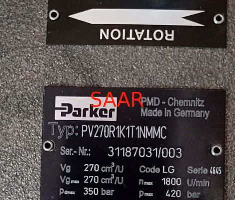 Bomba de pistón axial de Parker PV270R1K1T1NMMC
