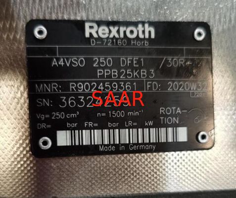 Bomba variable del pistón axial de Rexroth R902449361 A4VSO250DFE1/30R-PPB25KB3