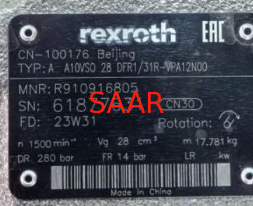 REXROTH R910916805, A10VSO28DFR1/31R-VPA12N00 Bomba de pistón axial de caudal variable serie A10VSO